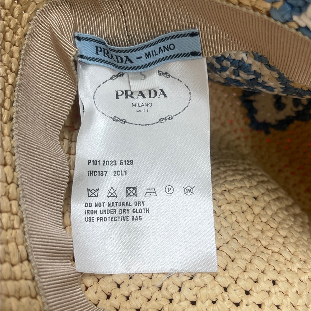 Prada Raffia Bucket Hat - Picture 5 of 6